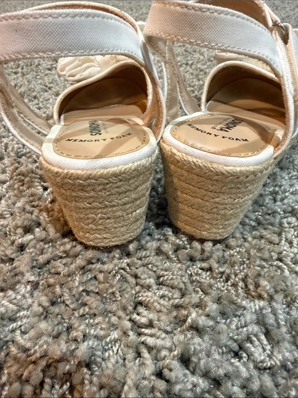 Girls White Bow Espadrille Wedge Sandals Sonoma (13)